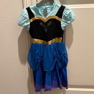 Disney Princess Anna Costume Dress - Blue, Black, and Gold